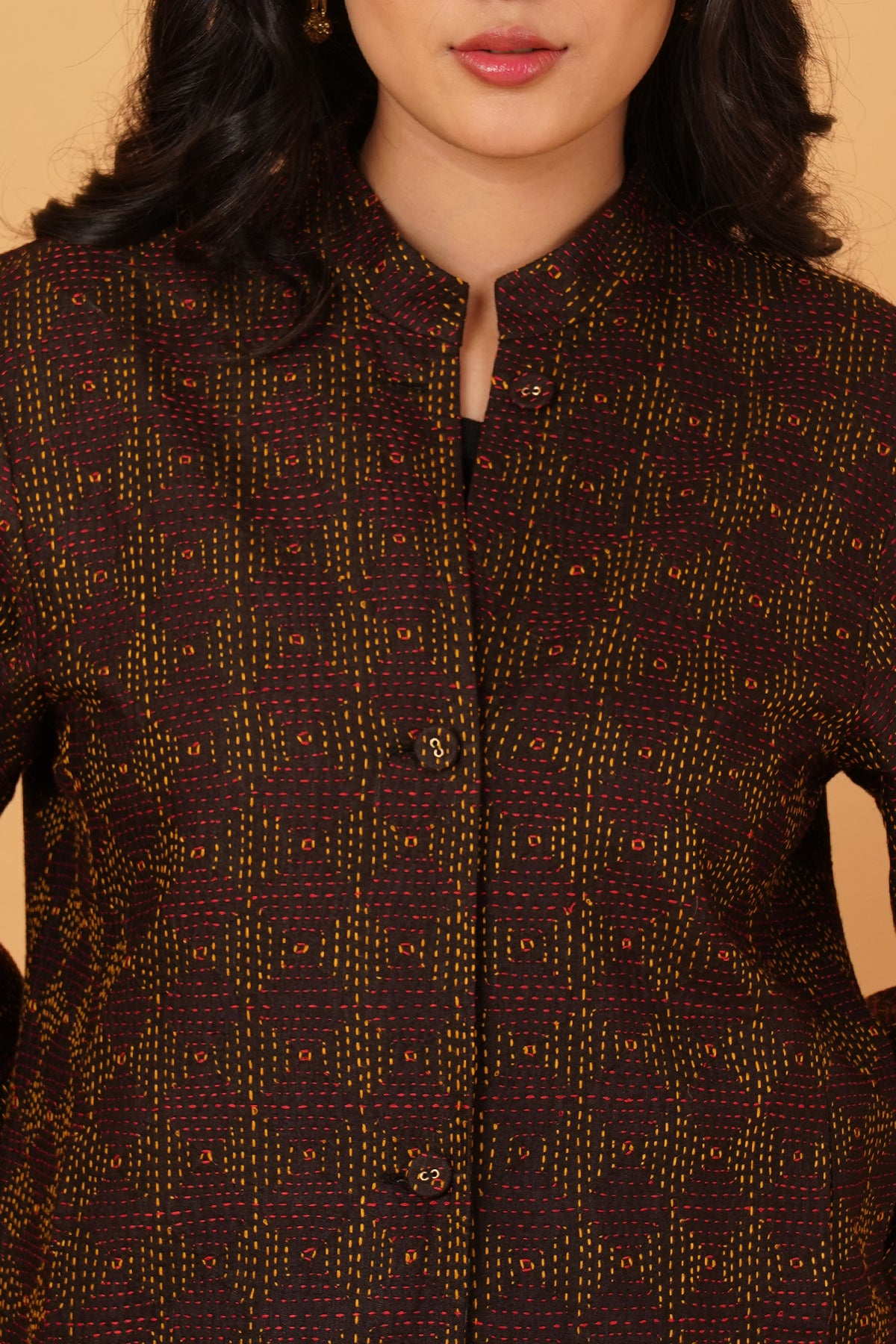 Kantha & Ajrak Reversible Jacket