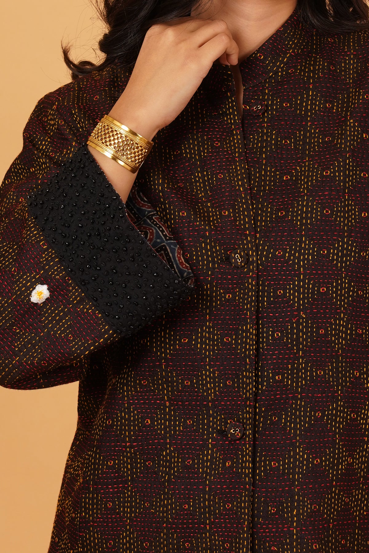 Kantha & Ajrak Reversible Jacket