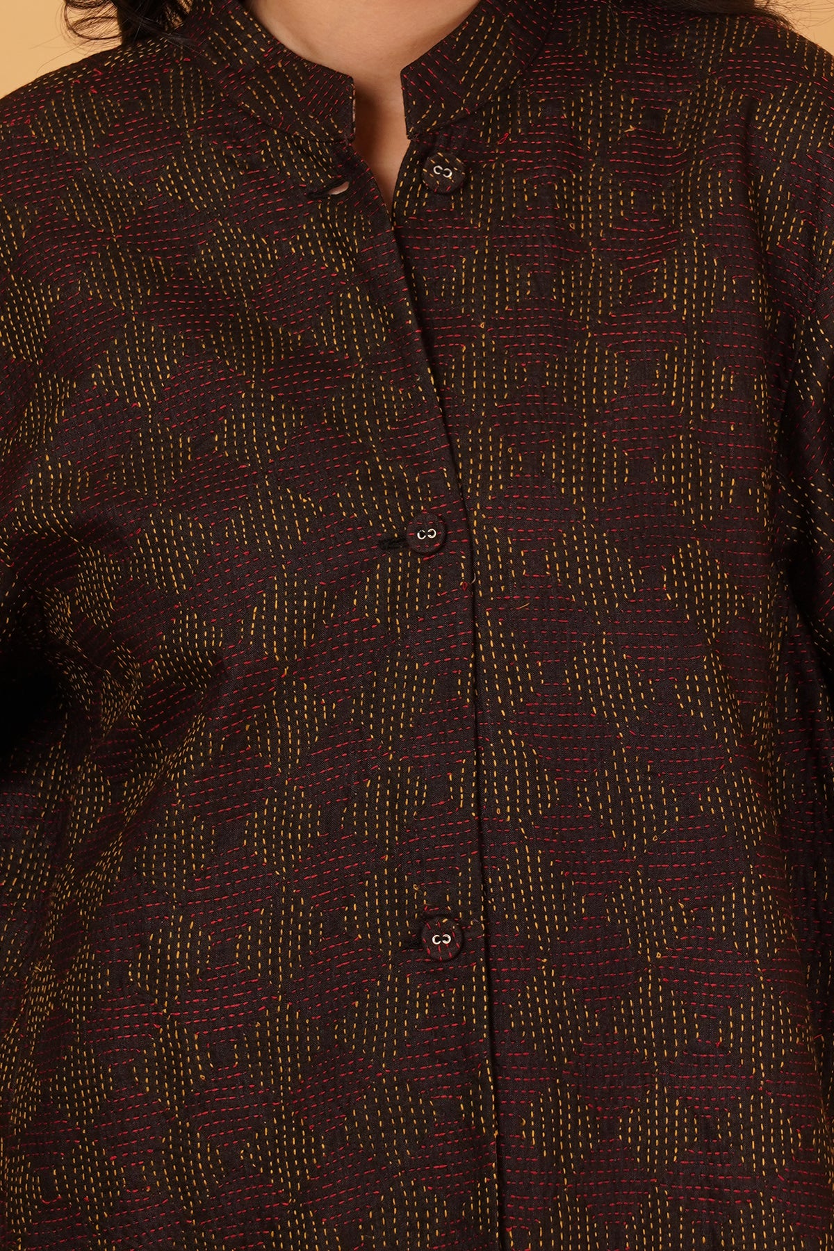 Kantha & Ajrak Reversible Jacket