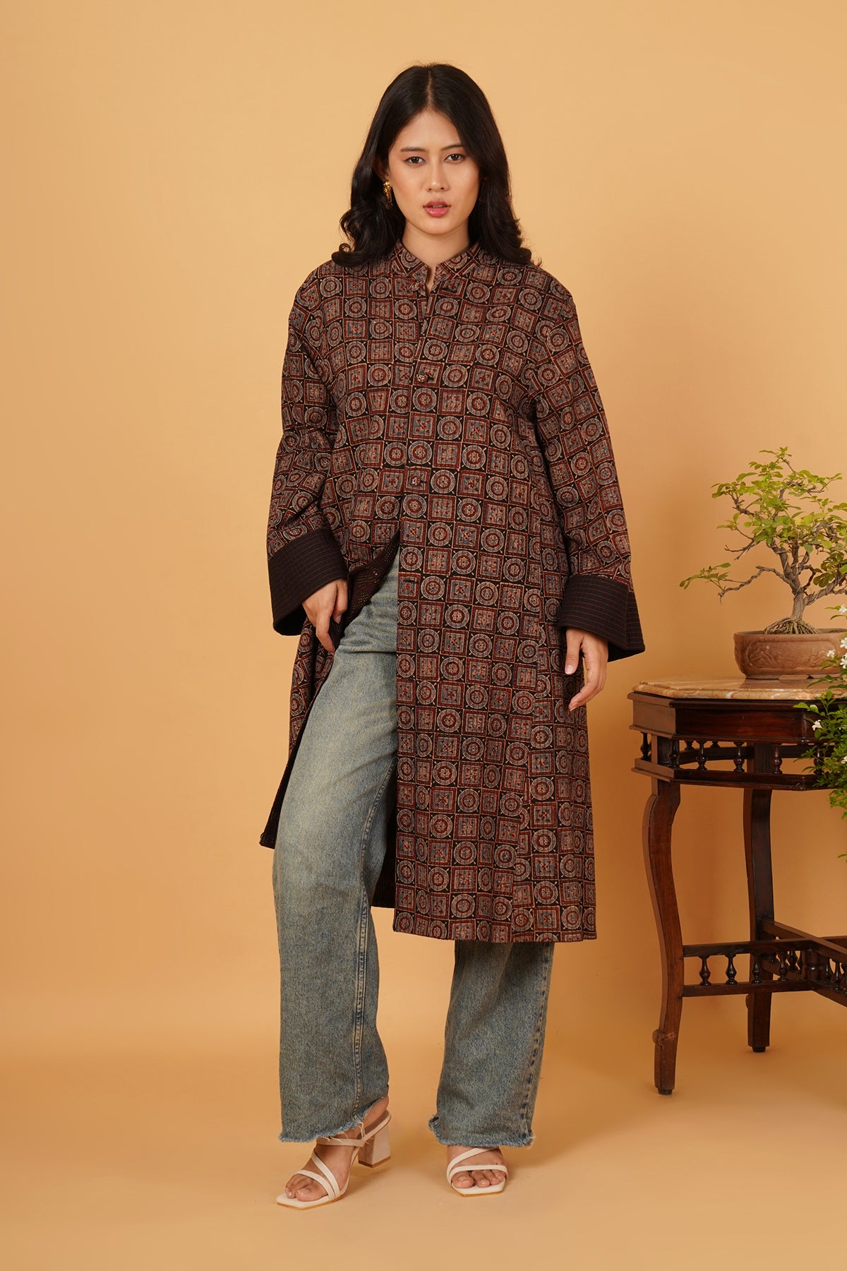 Kantha & Ajrak Reversible Jacket