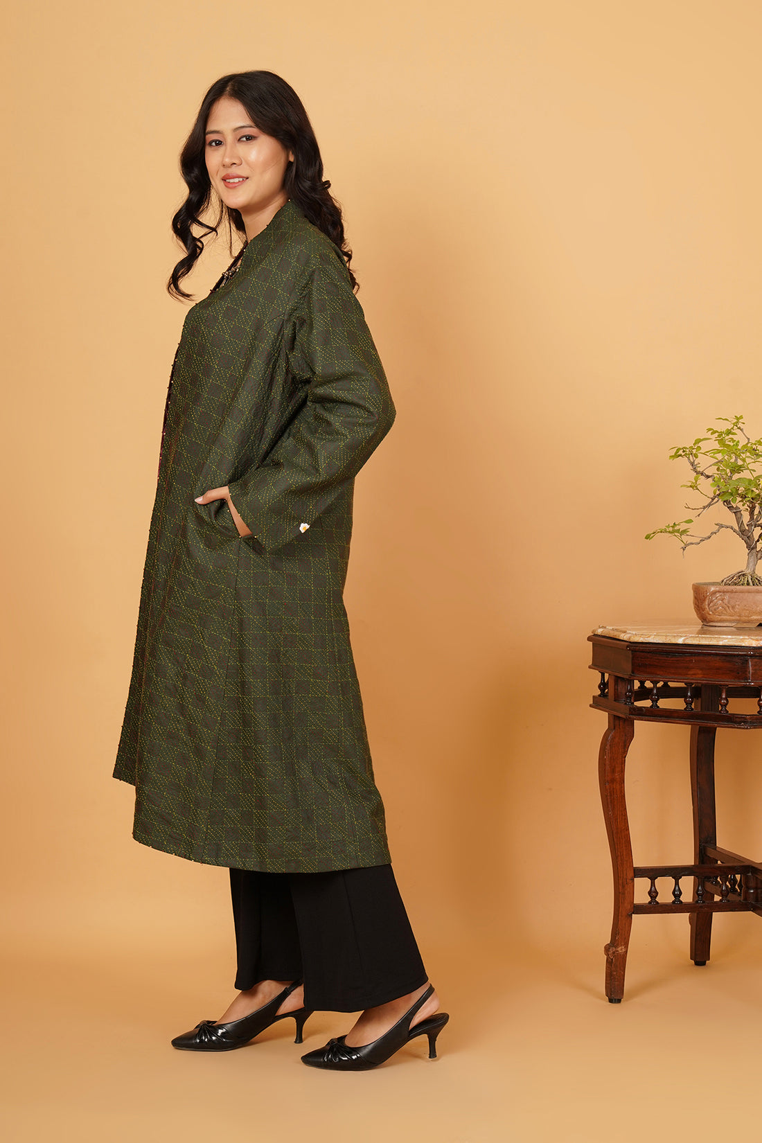 Kantha & Ikat Reversible Jacket