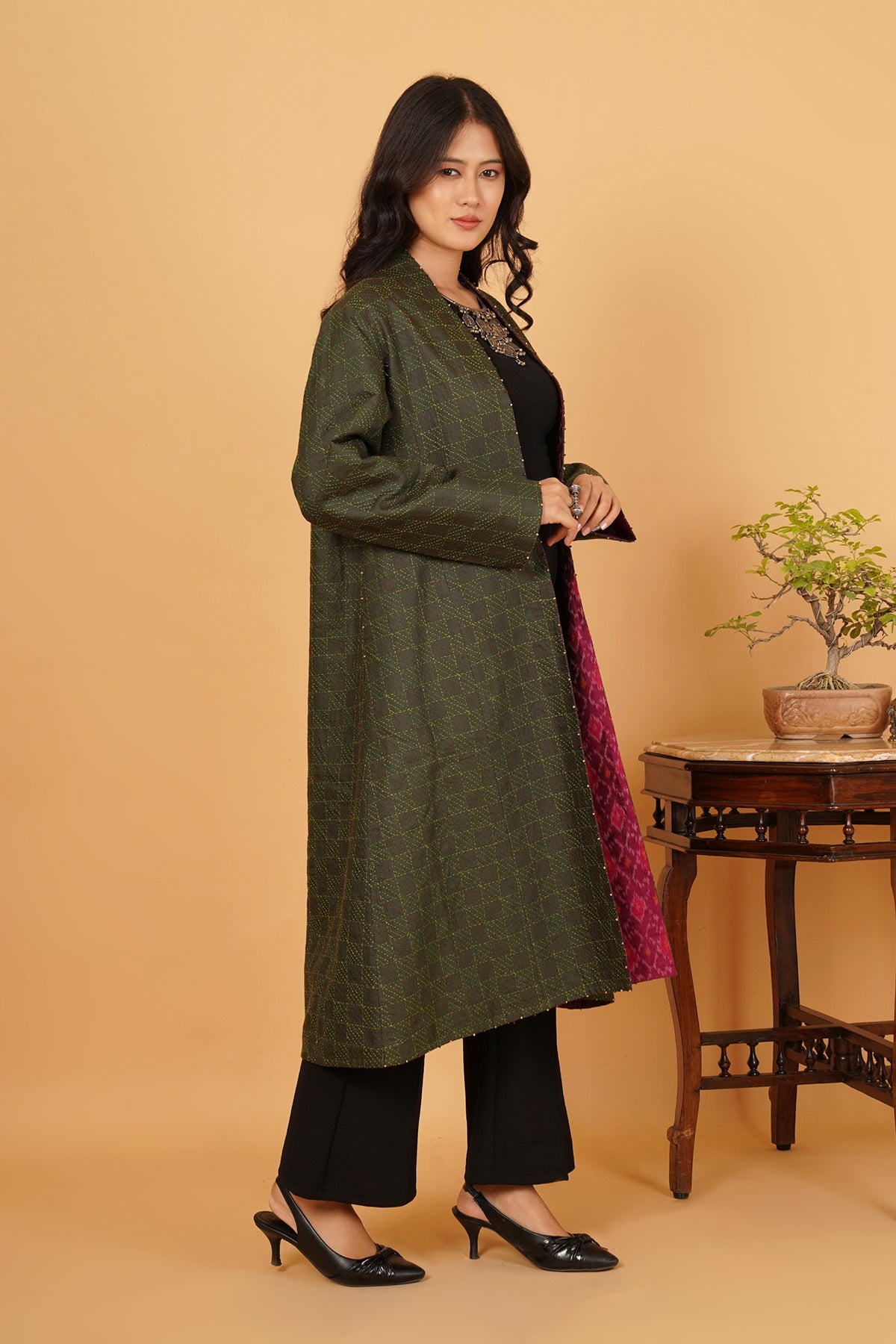 Kantha & Ikat Reversible Jacket