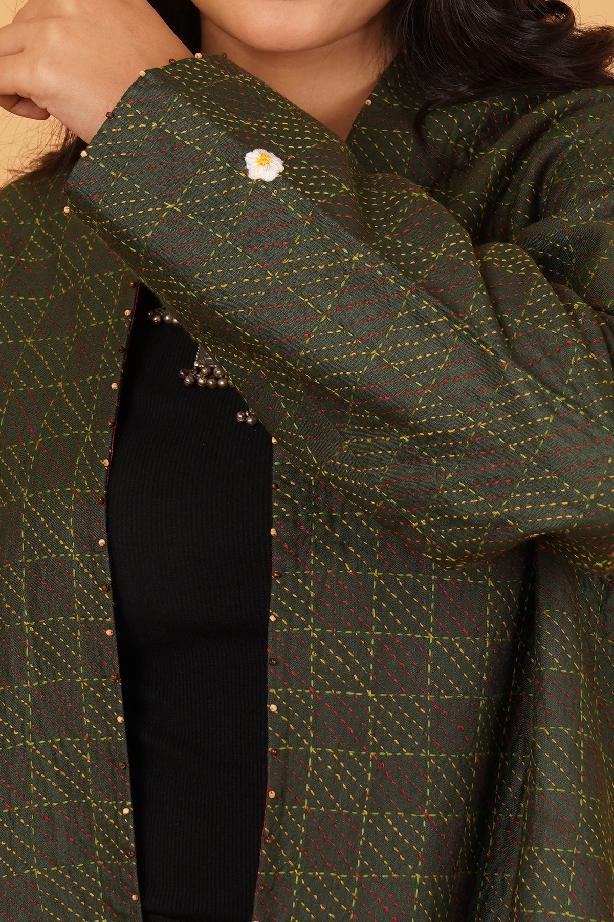 Kantha & Ikat Reversible Jacket