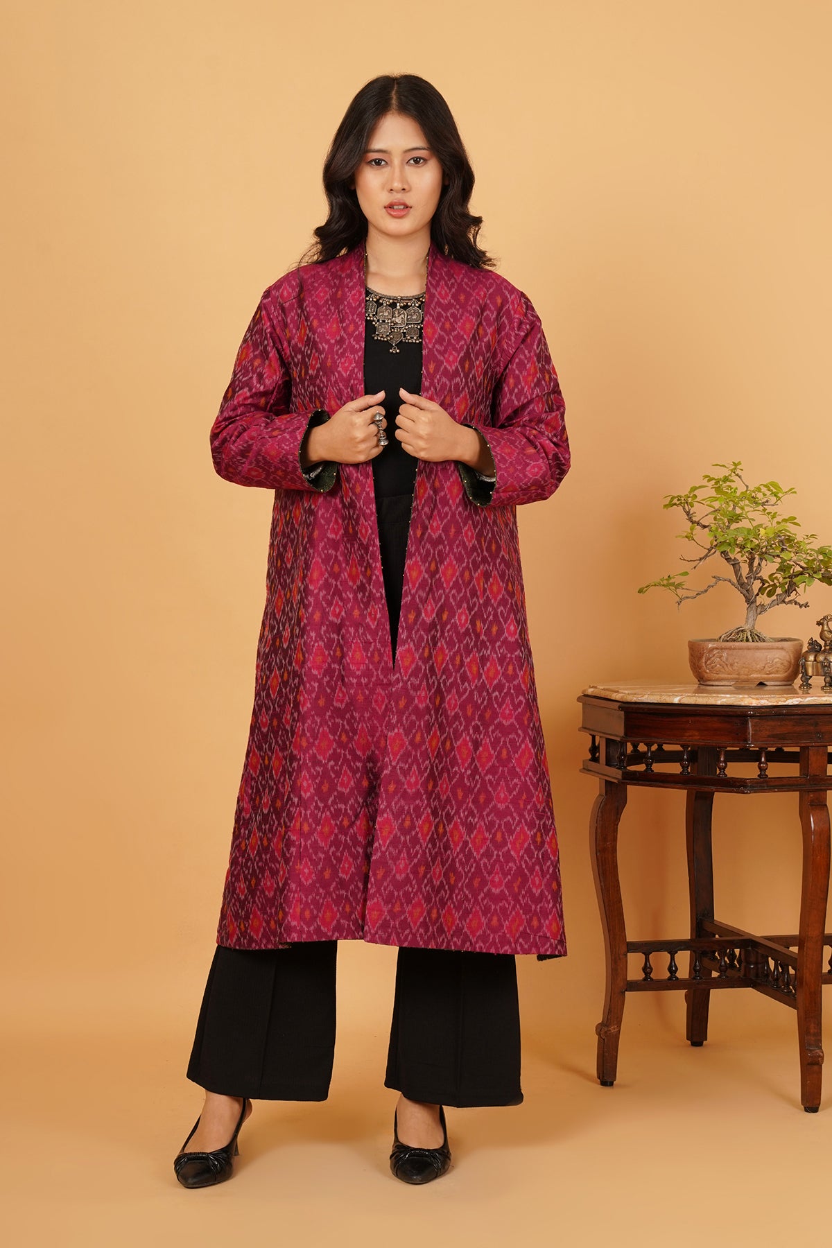 Kantha & Ikat Reversible Jacket