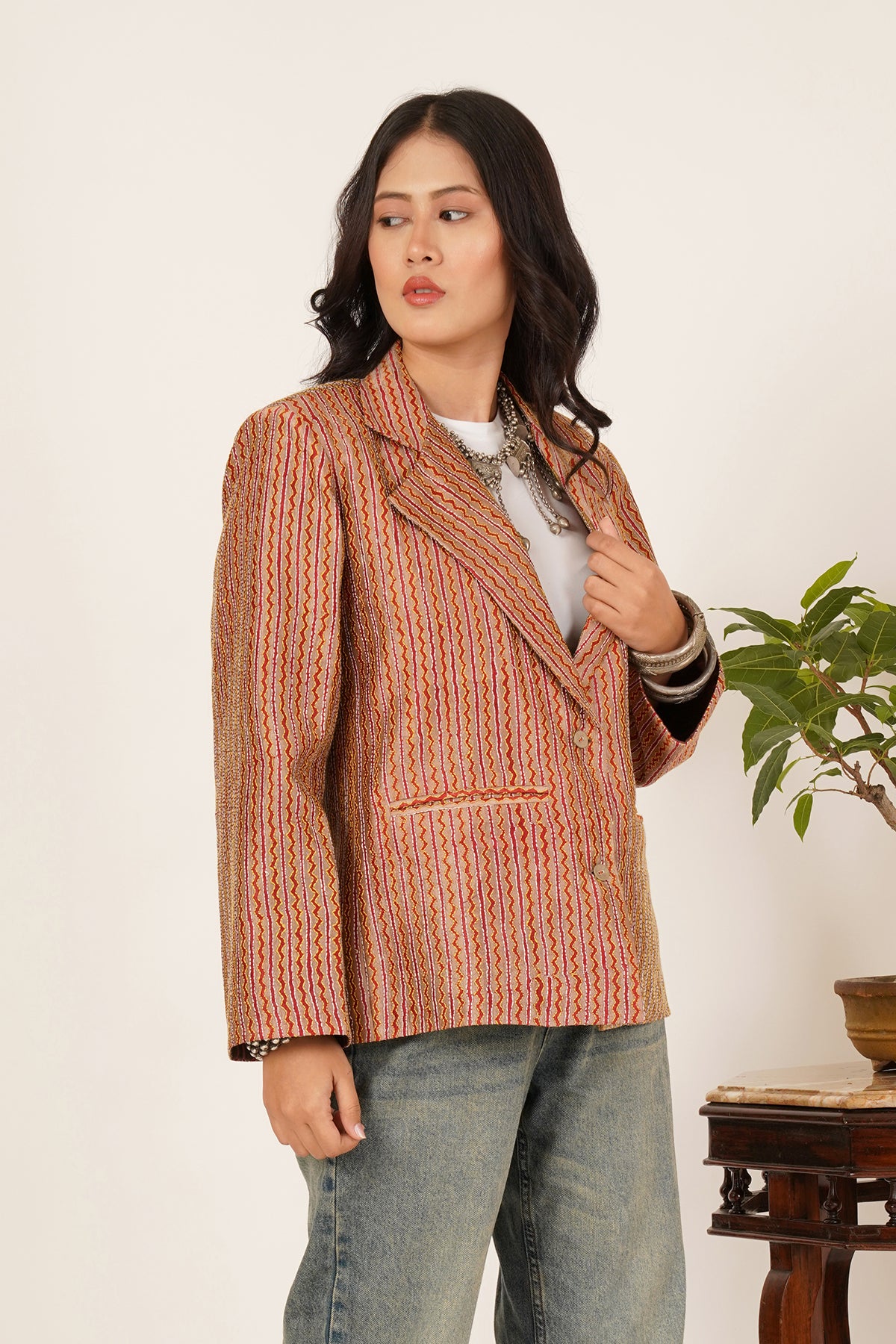 Multicolour Kantha Blazer