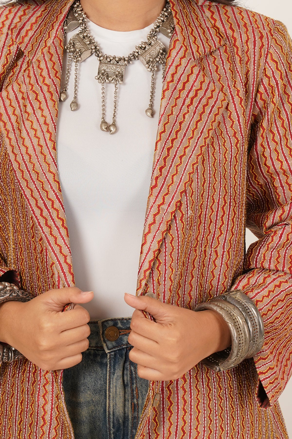 Multicolour Kantha Blazer