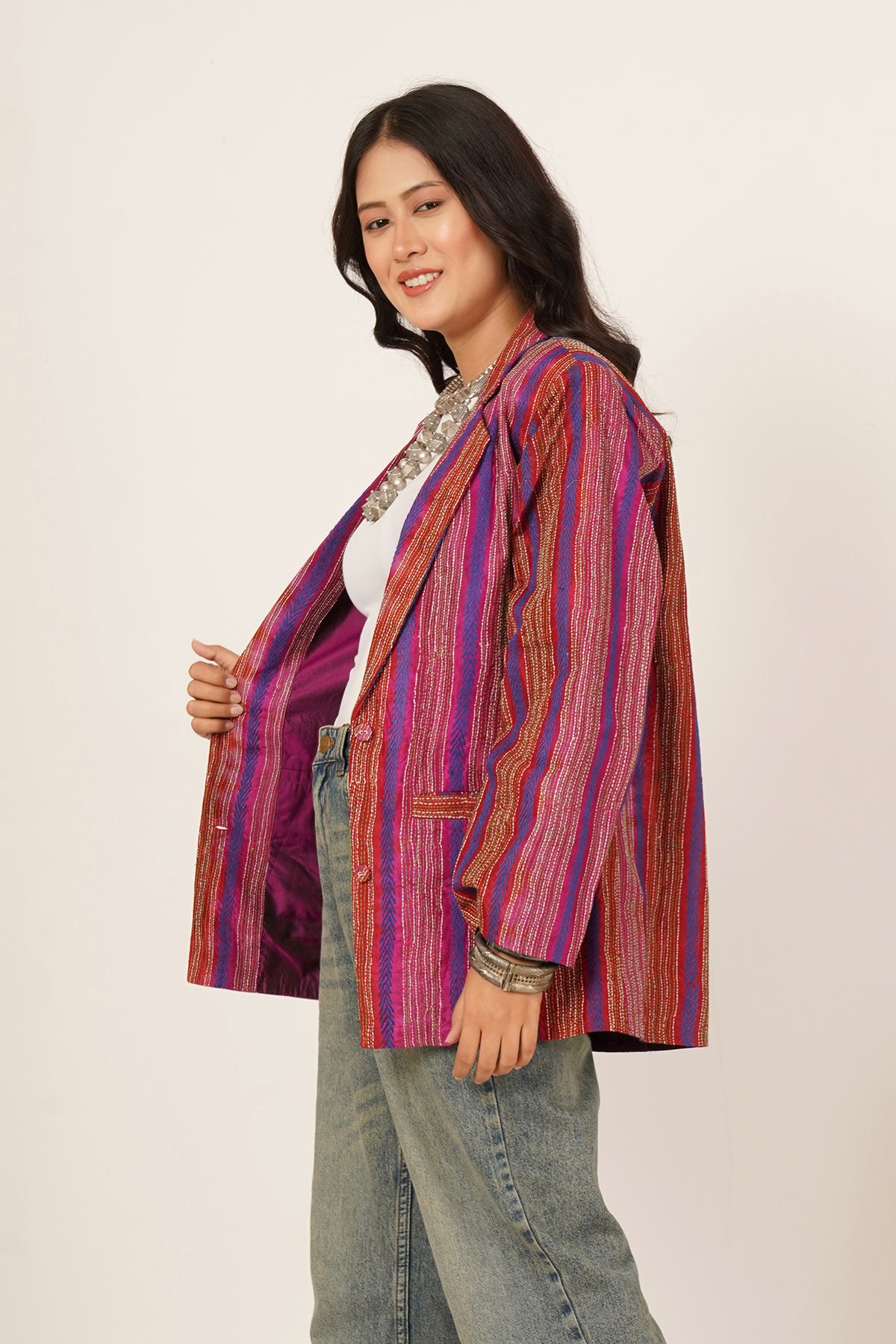 Multicolour Kantha Blazer