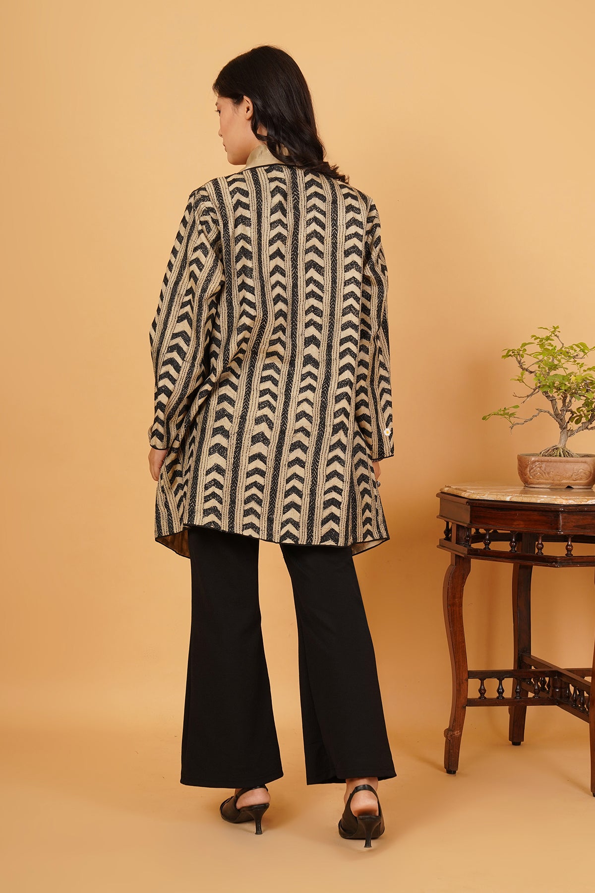 Kantha & Chanderi Reversible Overlay