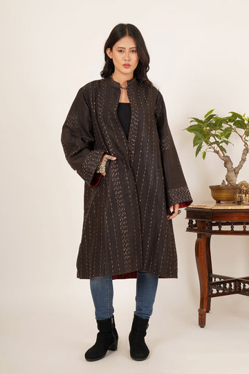 Tussar Silk & Wool Reversible Jacket