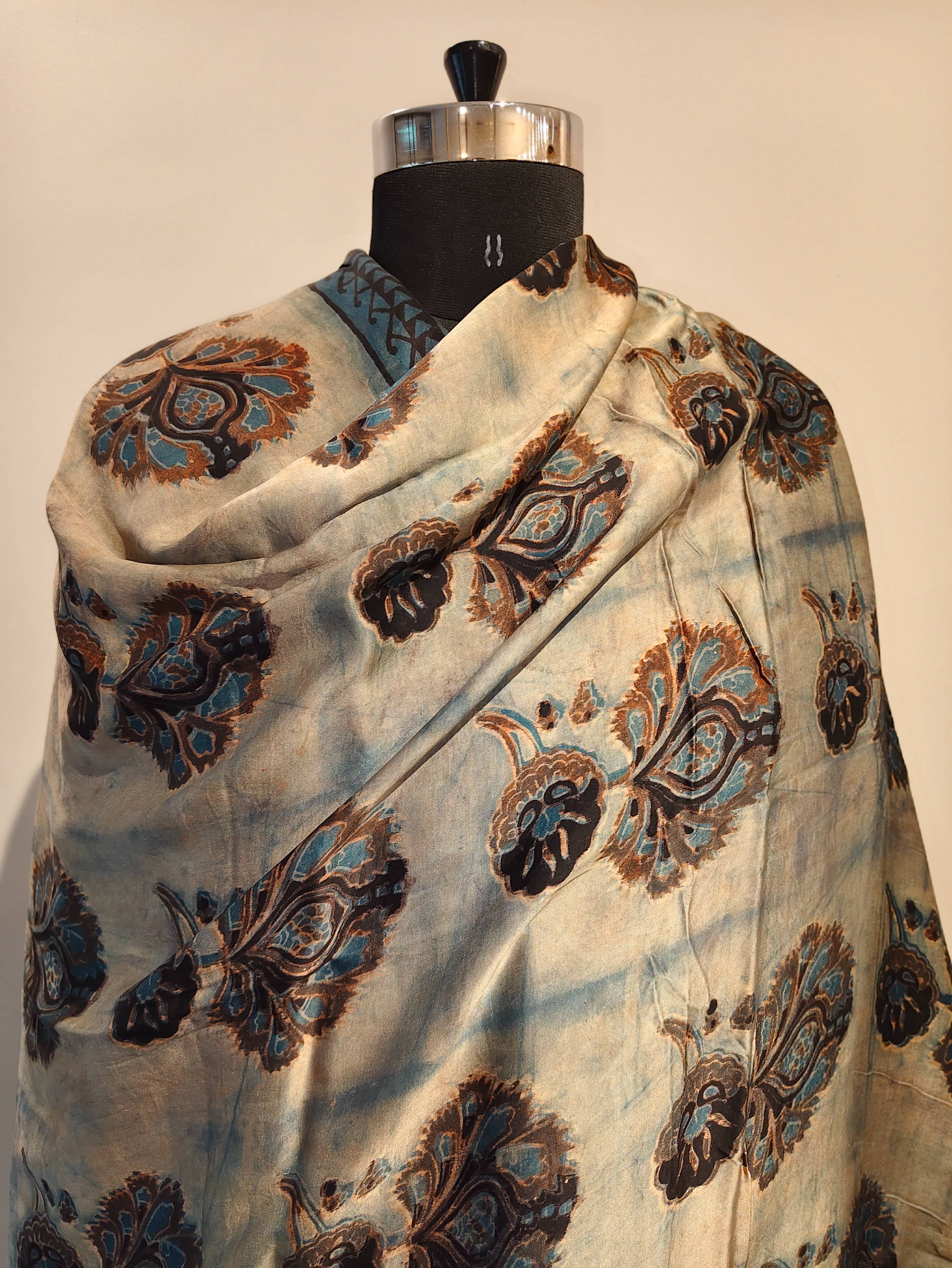 Modal Silk Dabu Dupatta