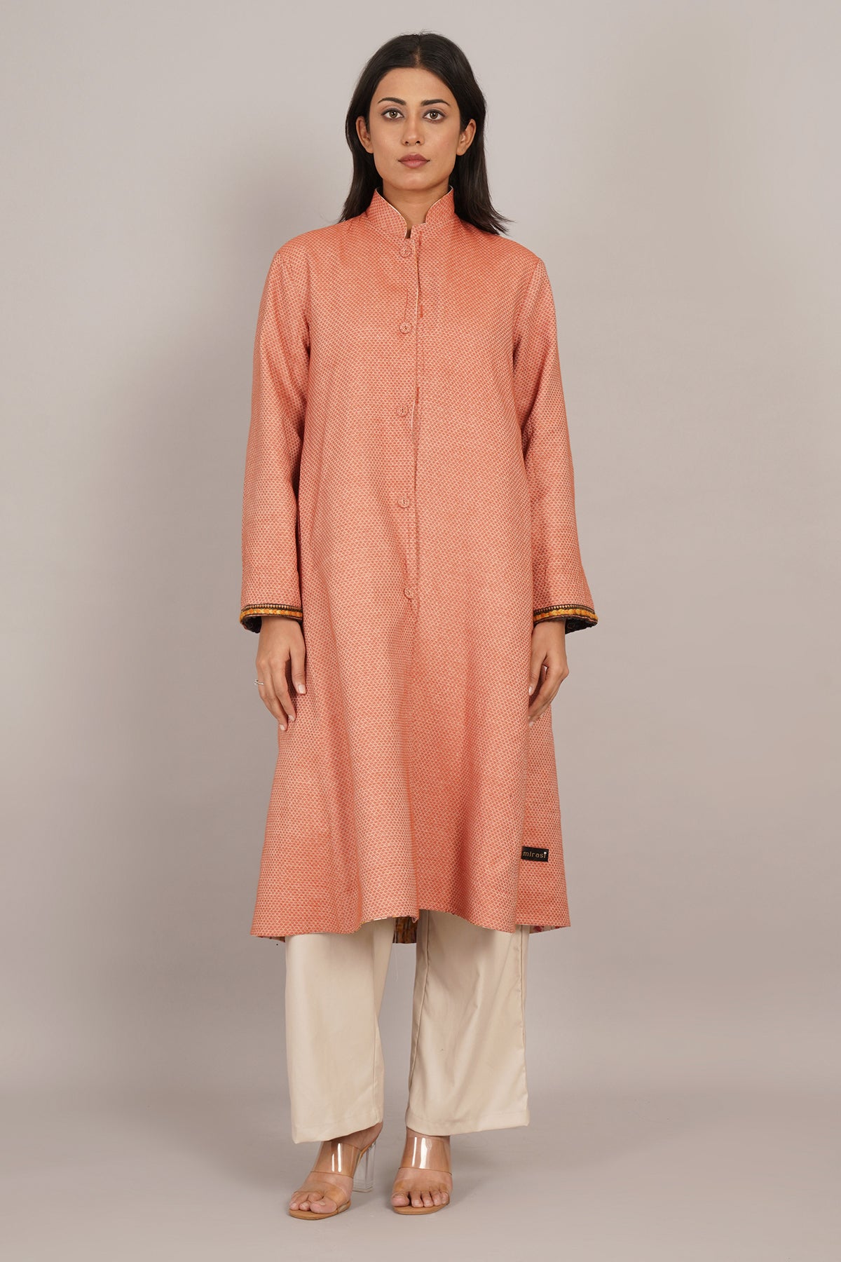 Multi Colour Shiburi Ikat Cotton Long Jacket