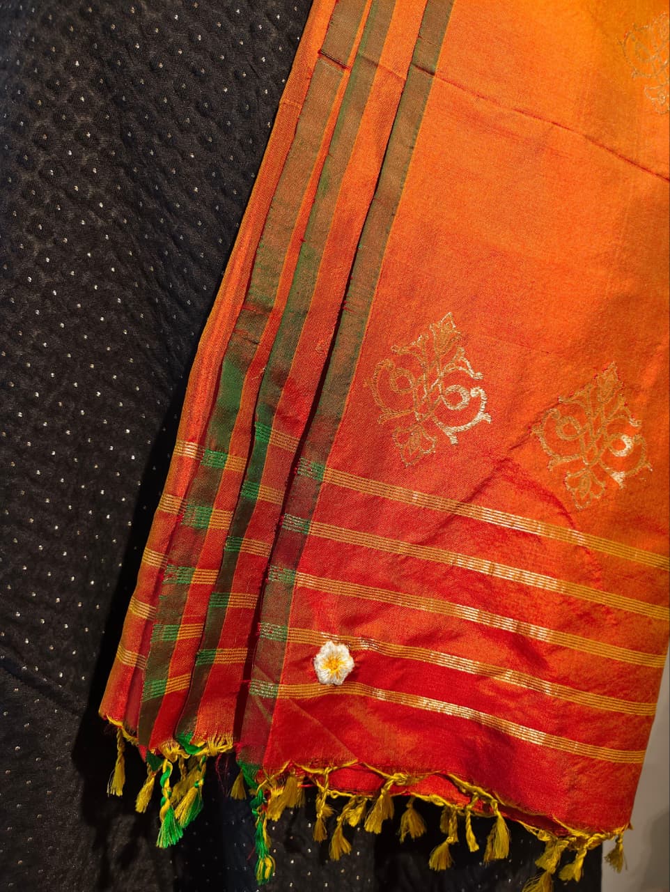 Orange Banarasi Dupatta