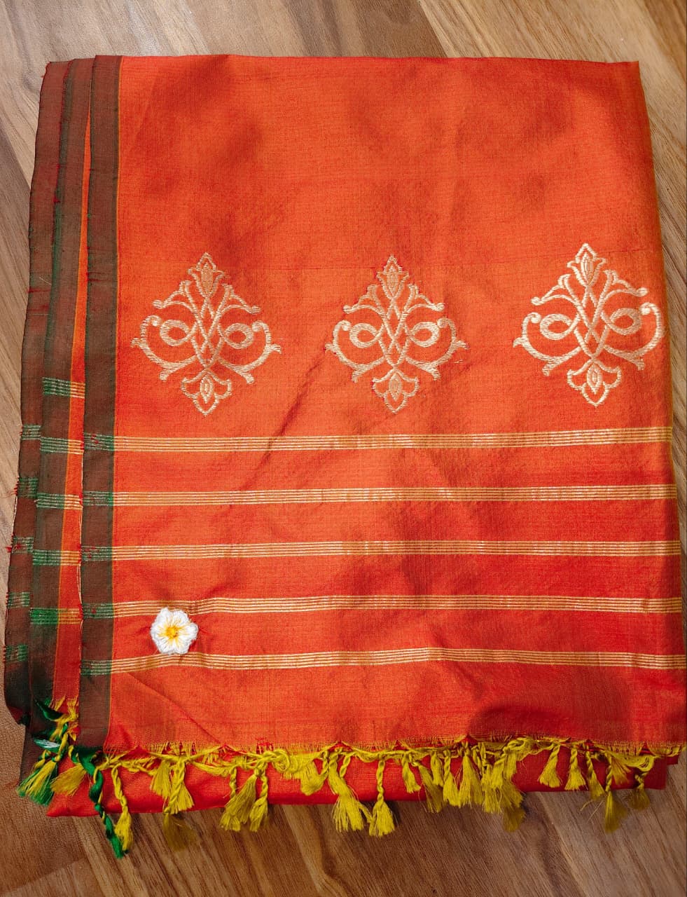 Orange Banarasi Dupatta