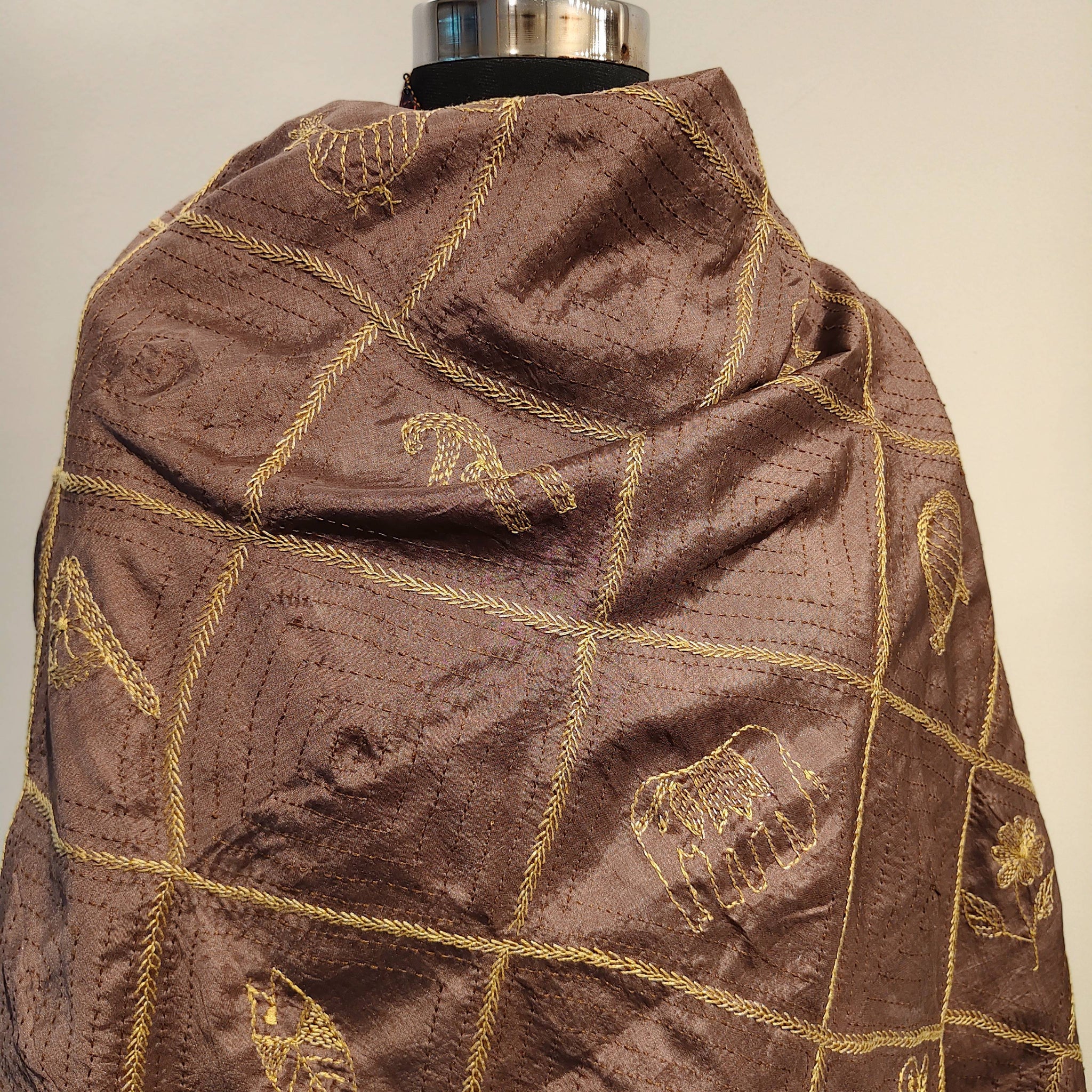 Silk Fine Kantha Dupatta