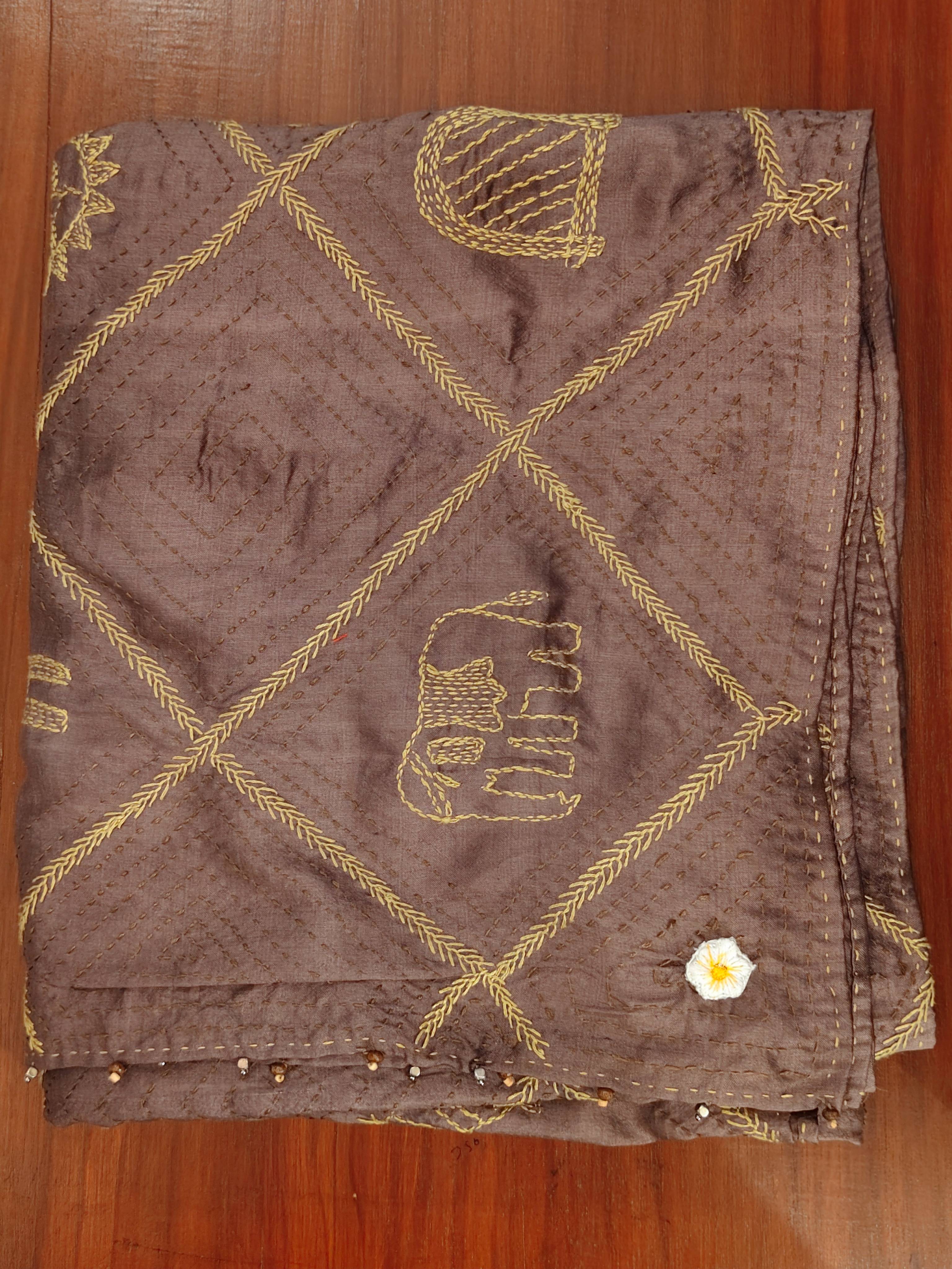 Silk Fine Kantha Dupatta