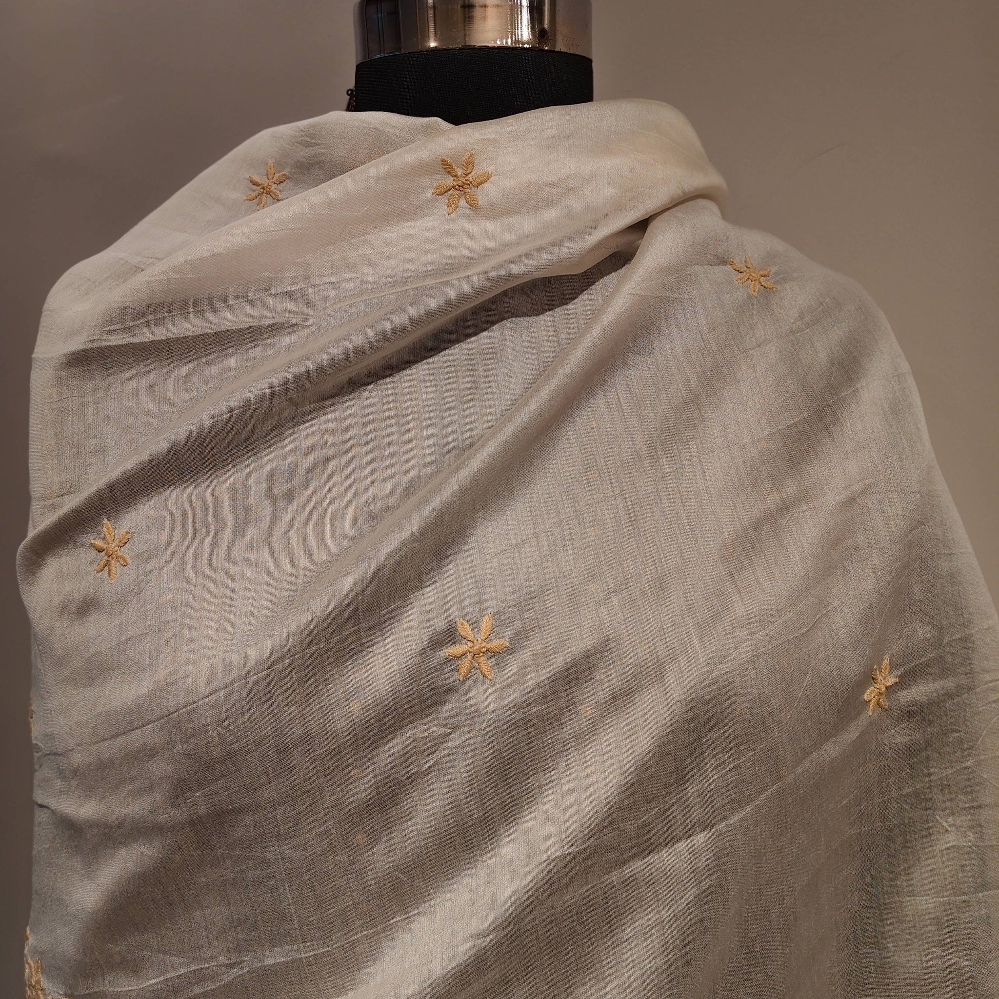 White Chikankari Dupatta