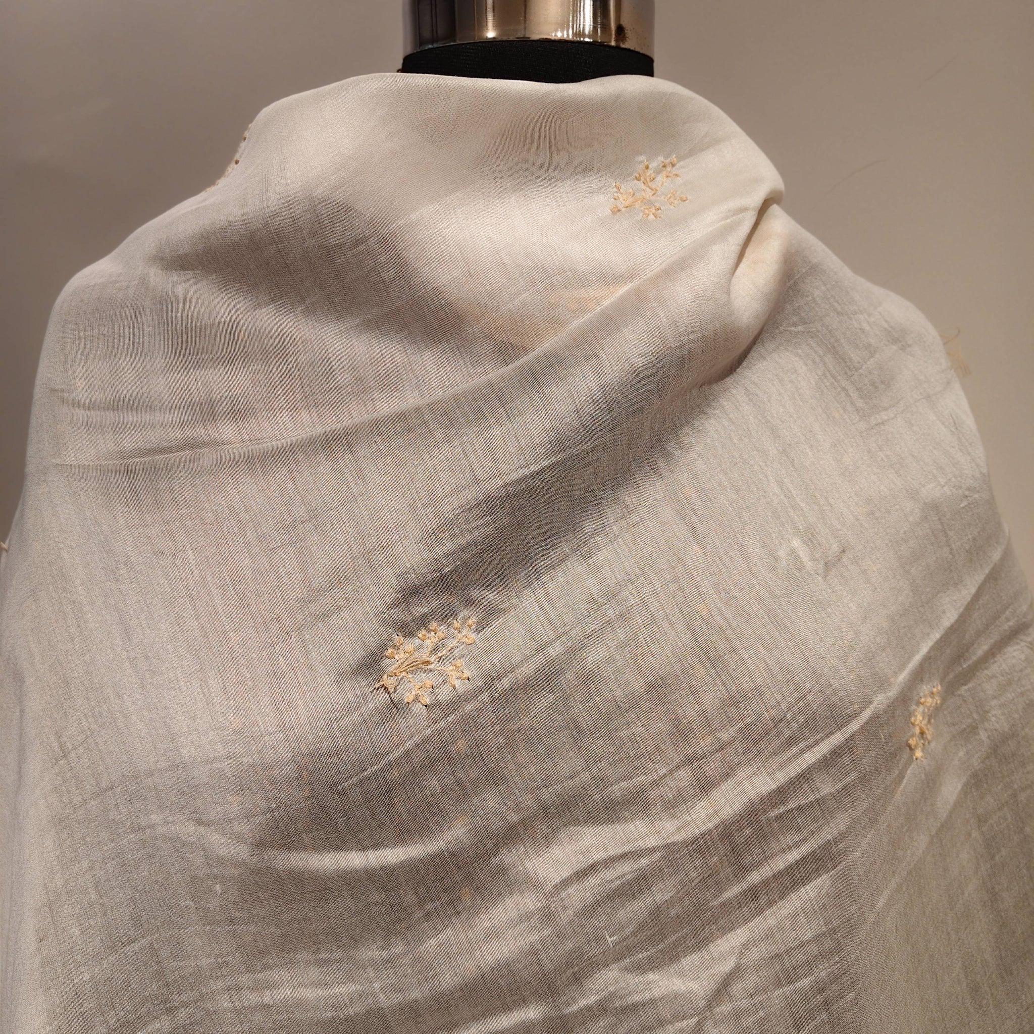 White Chikankari Dupatta