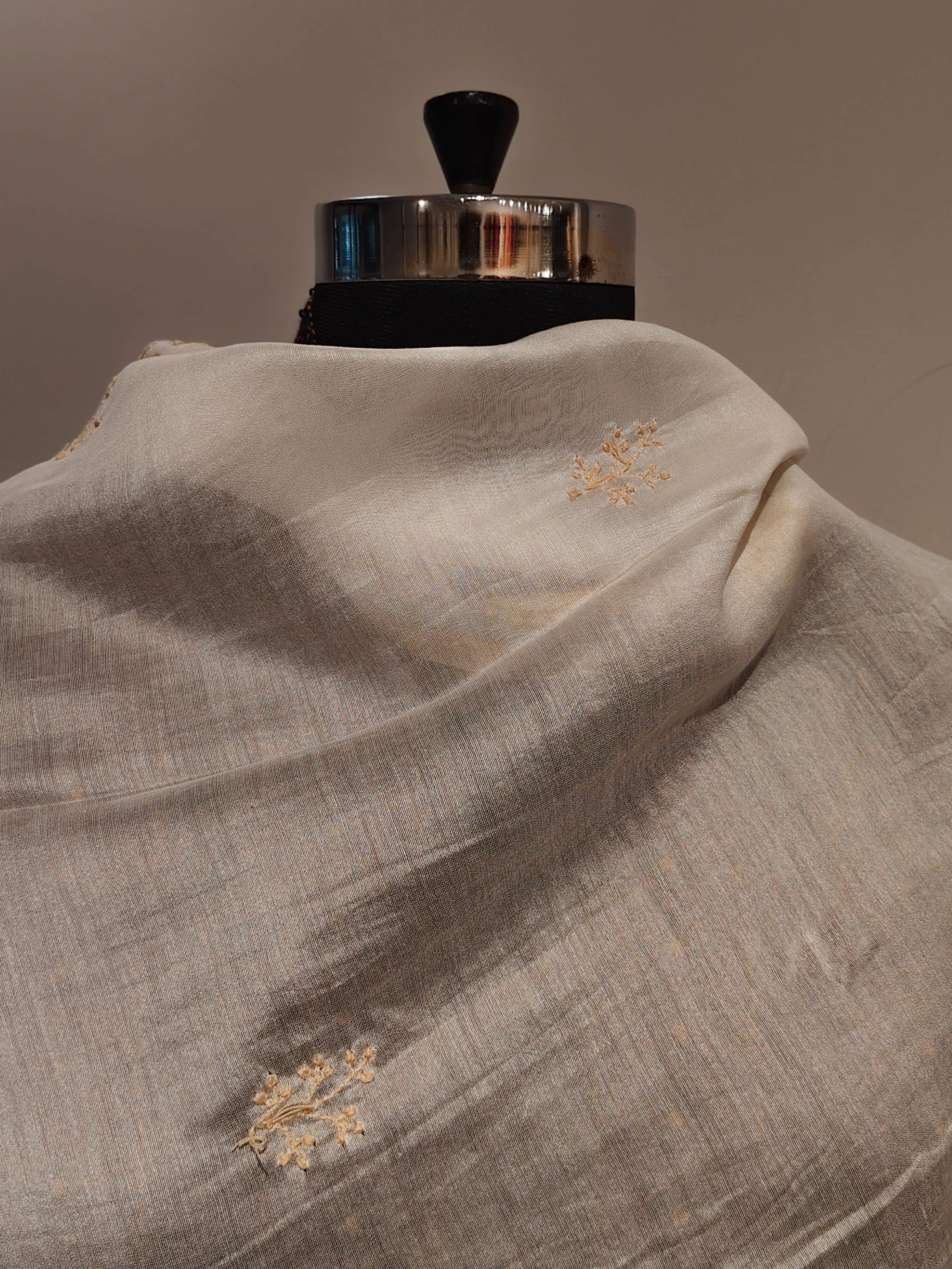 White Chikankari Dupatta