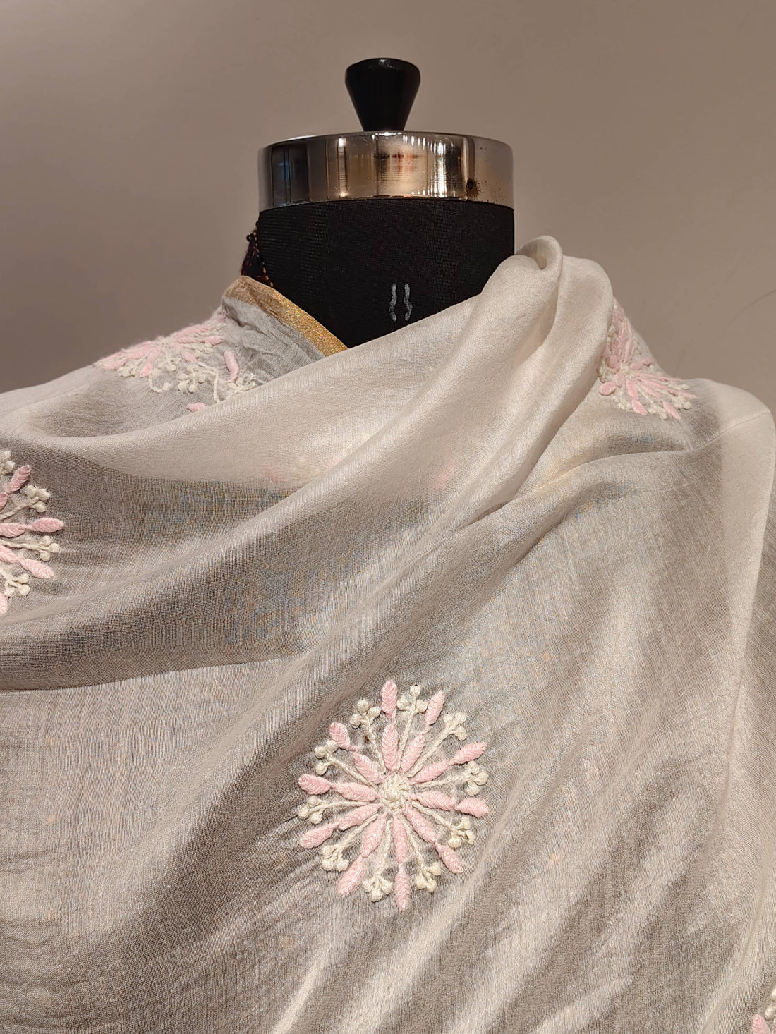White Chikankari Dupatta